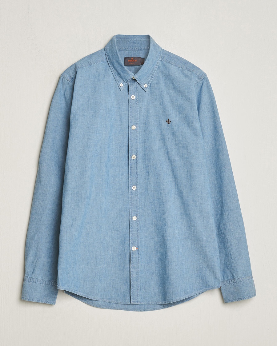 Morris Slim Fit Chambray Shirt Blue – Blau