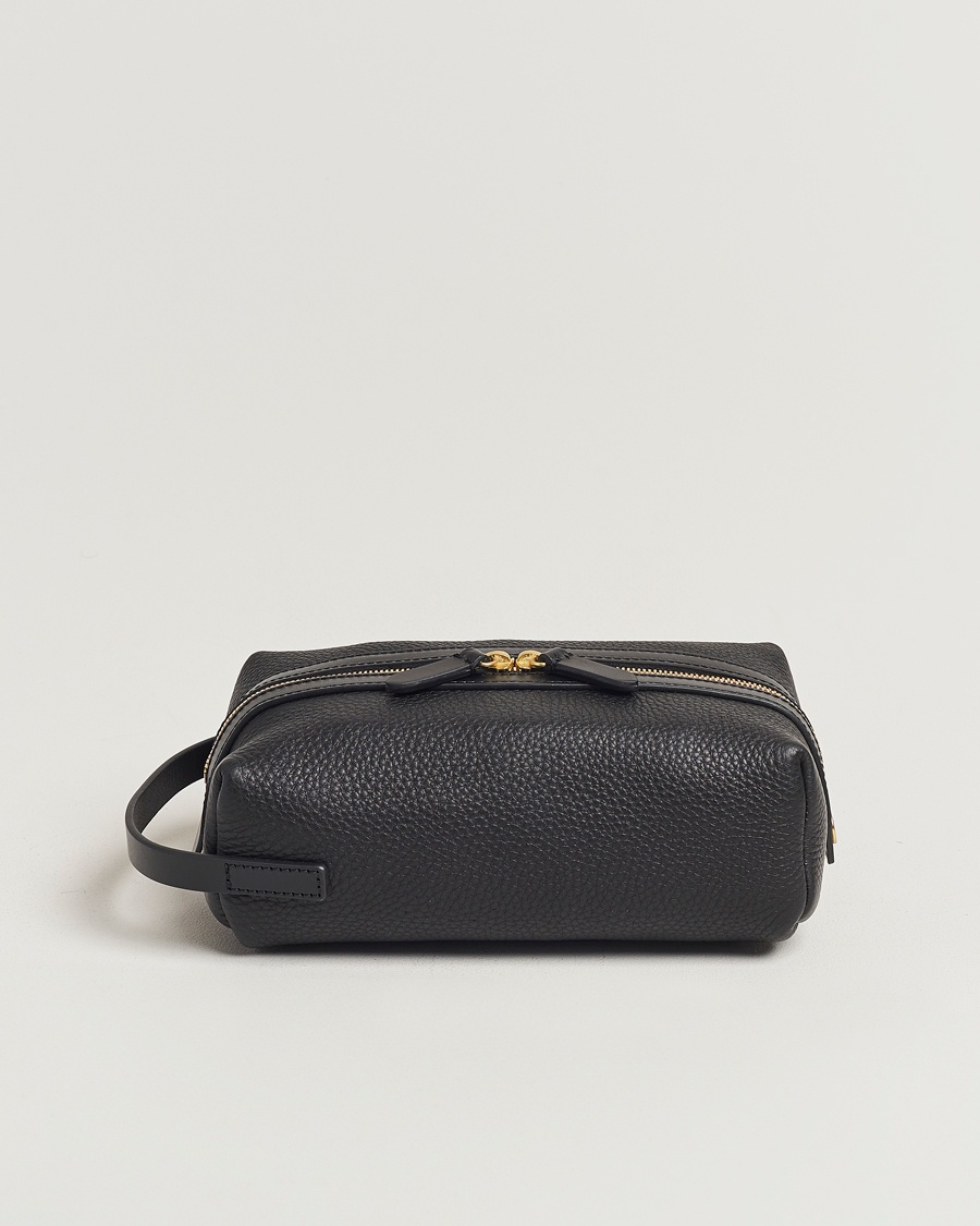 Mismo Groom Pebbled Leather Washbag Black – Schwarz