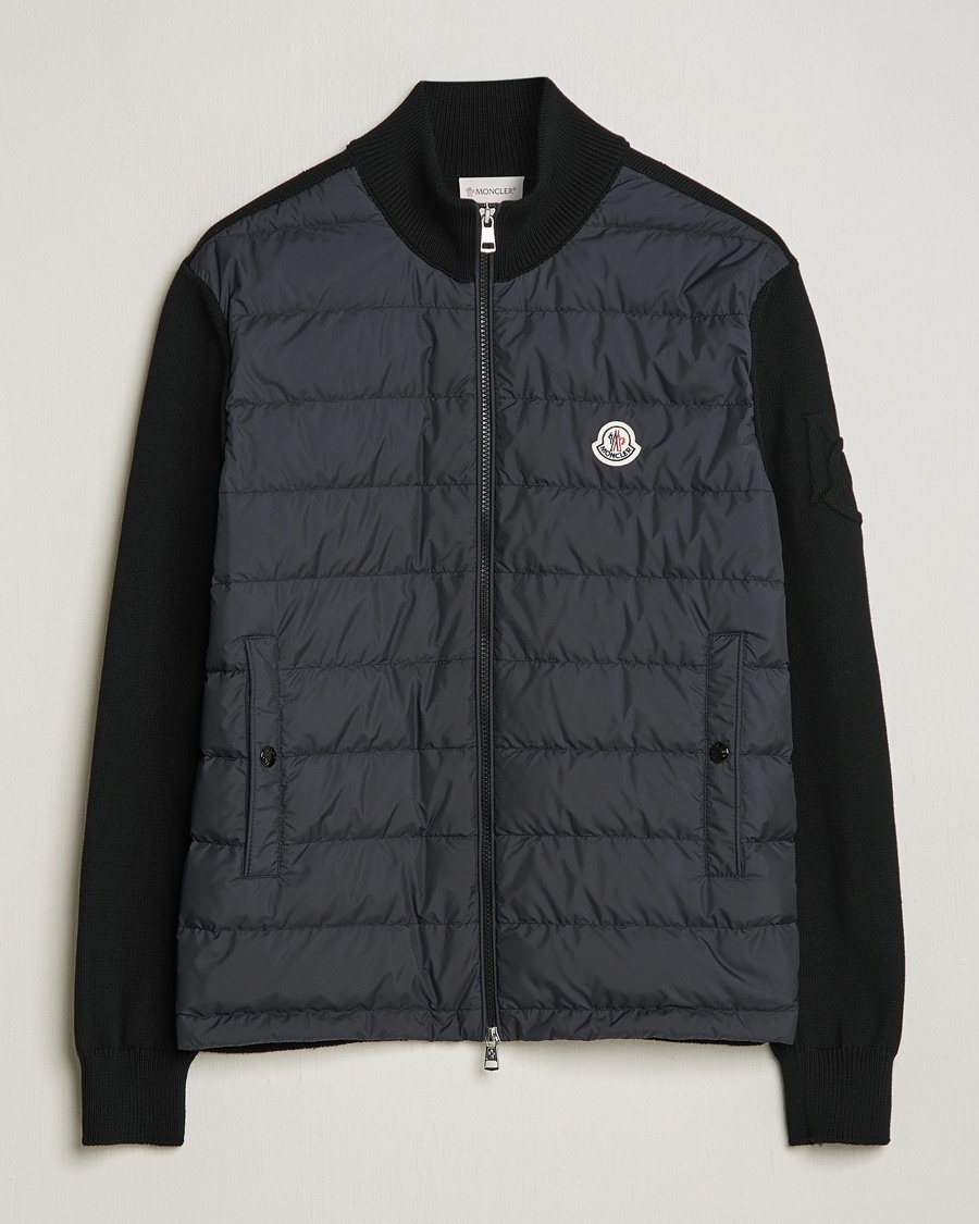 Moncler Hybrid Zip Cardigan Black – Schwarz