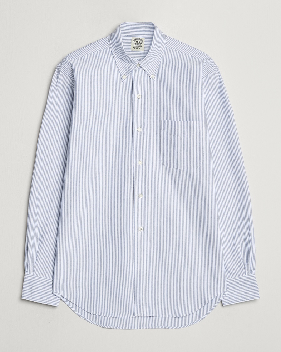 Kamakura Shirts Vintage Ivy Oxford Button Down Shirt Blue Stripe – Blau