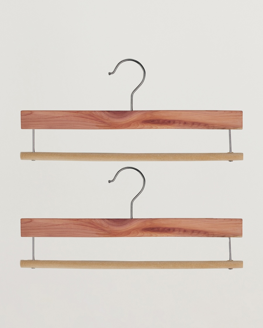 Care with Carl 2-Pack Cedar Wood Trouser Hangers