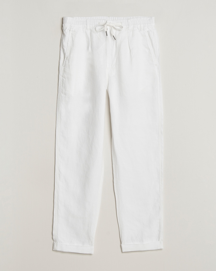 Polo Ralph Lauren Prepster Linen Trousers Ceramic White – Weiß