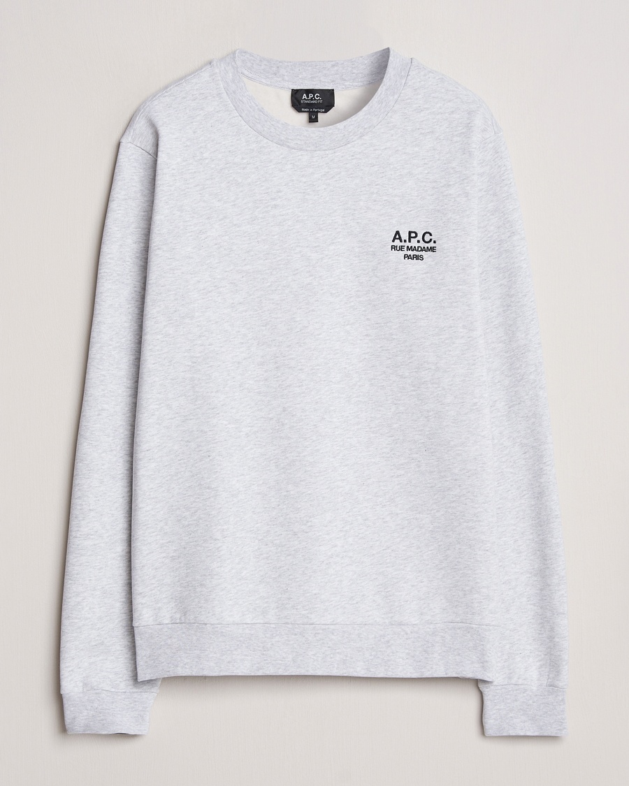 A.P.C. Rue Madame Sweatshirt Heather Grey/Black – Grau