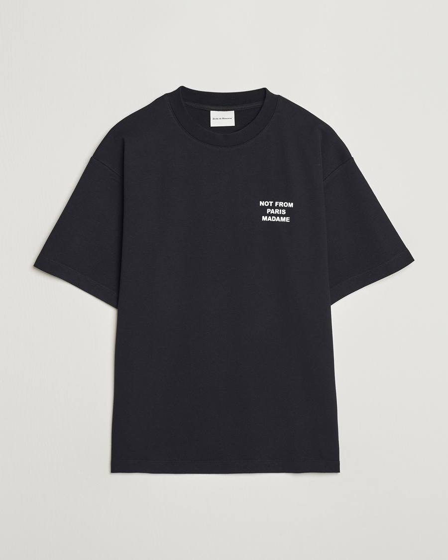 Drôle de Monsieur Slogan T-Shirt Black – Schwarz
