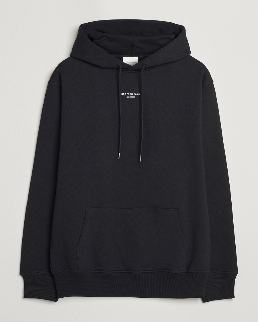 Drôle de Monsieur Classic Slogan Hoodie Black – Schwarz