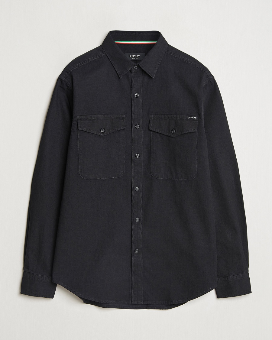 Replay Denim Shirt Washed Black – Schwarz
