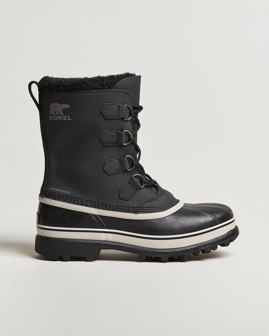 Sorel Caribou WP Felt Lined Leather Boots Black – Schwarz