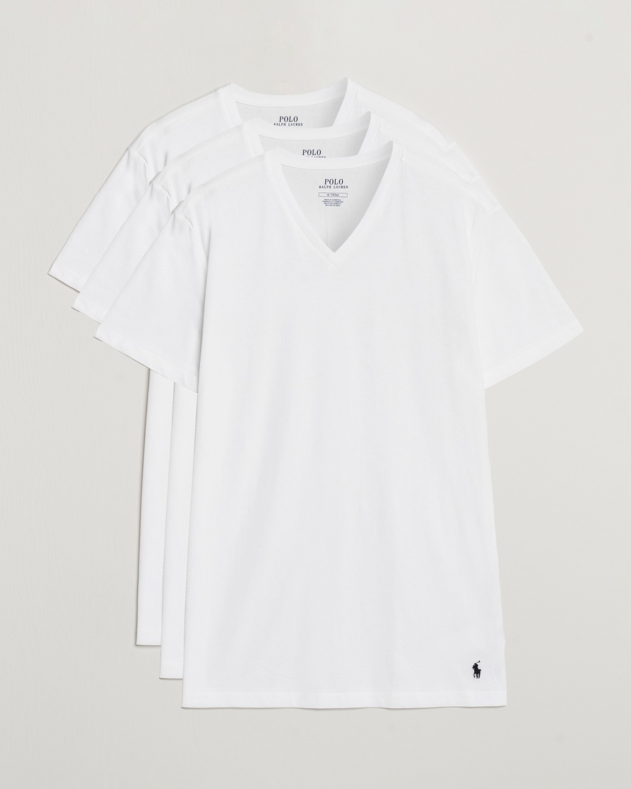 Polo Ralph Lauren 3-Pack V Neck T-Shirt White – Weiß