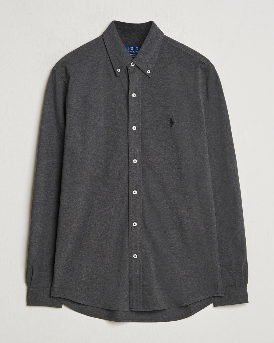 Polo Ralph Lauren Featherweight Mesh Shirt Windsor Heather – Grau