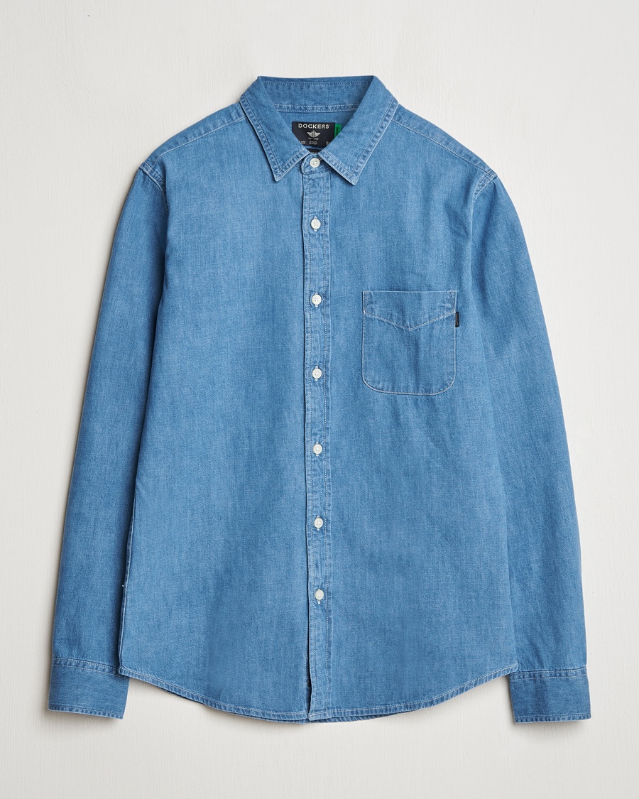 Dockers Original Slim Denim Shirt Draft – Blau