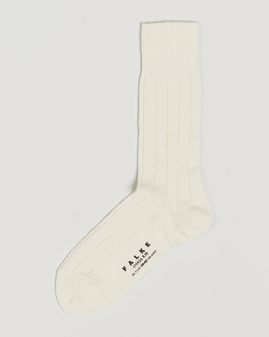 Falke Lhasa Cashmere Socks Off White – Weiß