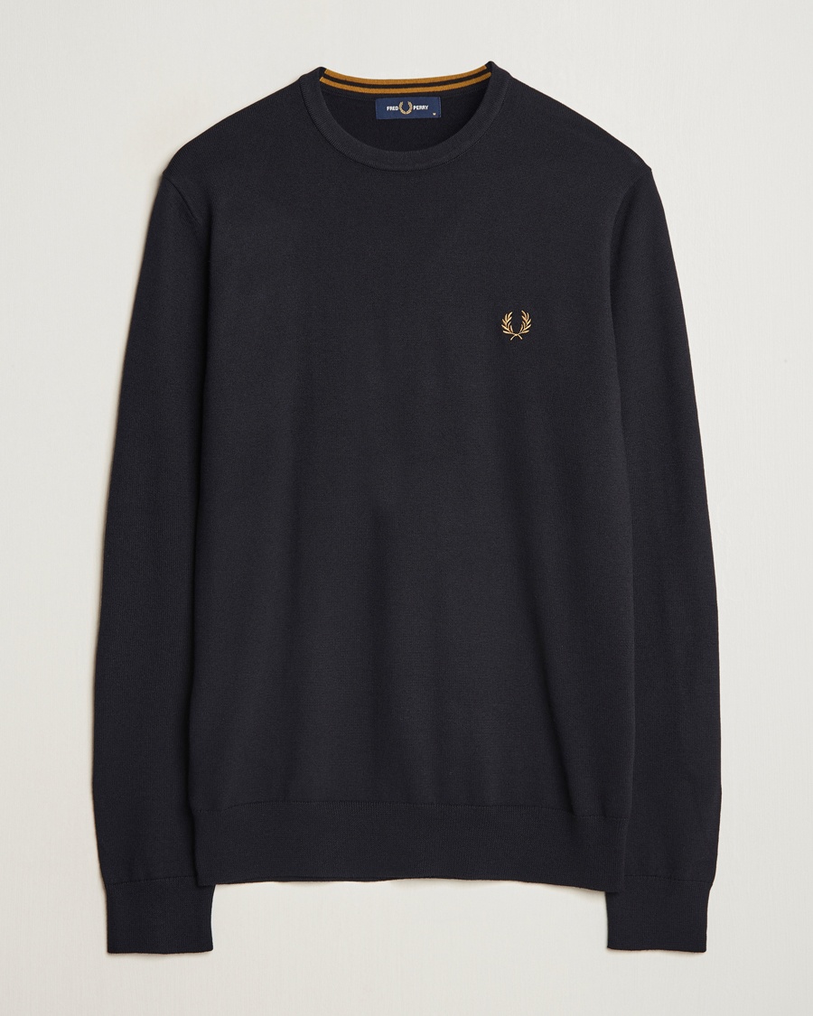 Fred Perry Classic Crew Neck Jumper Navy – Blau