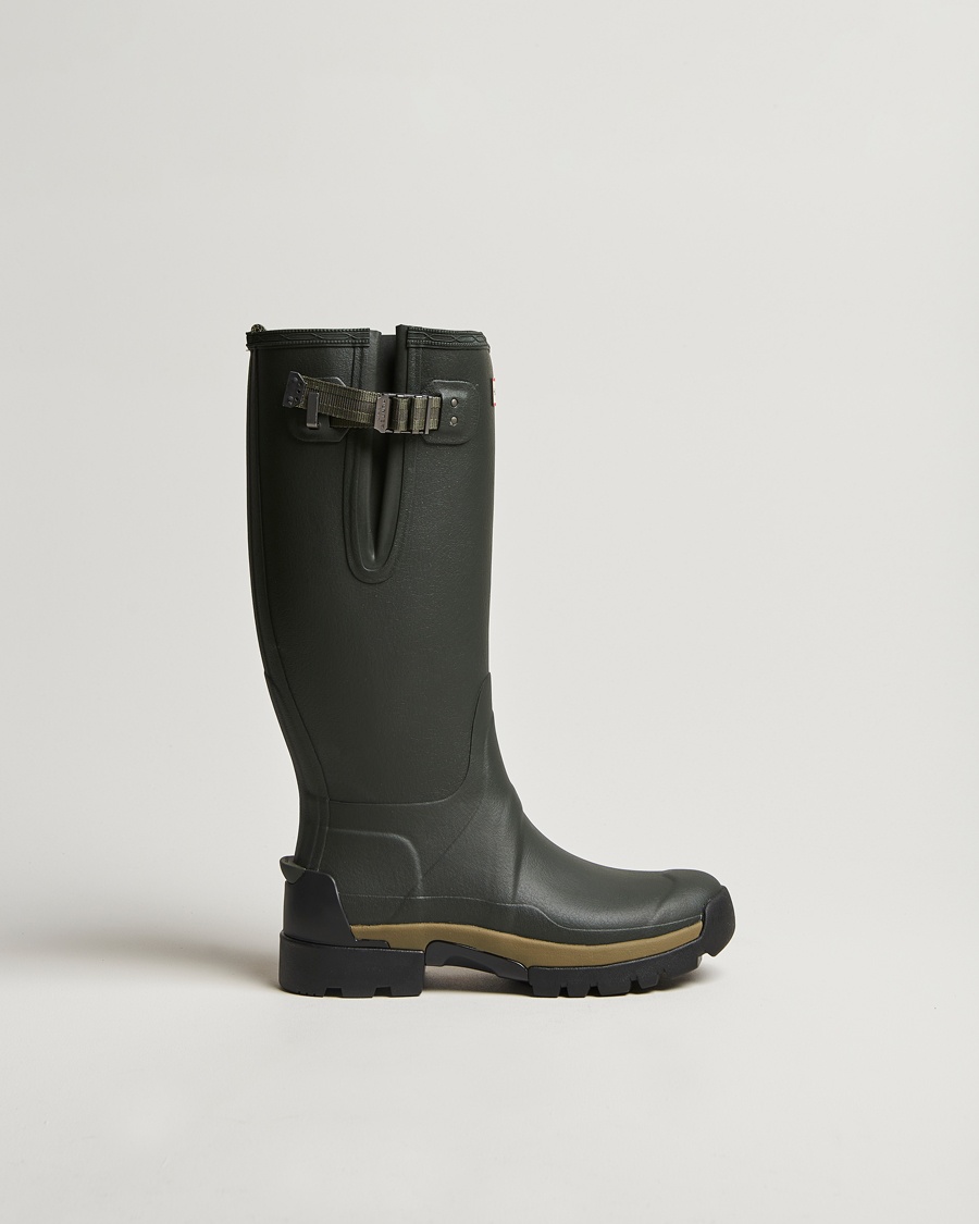 Hunter Boots Balmoral Side Adjustable Neo Boot Dark Olive – Grün