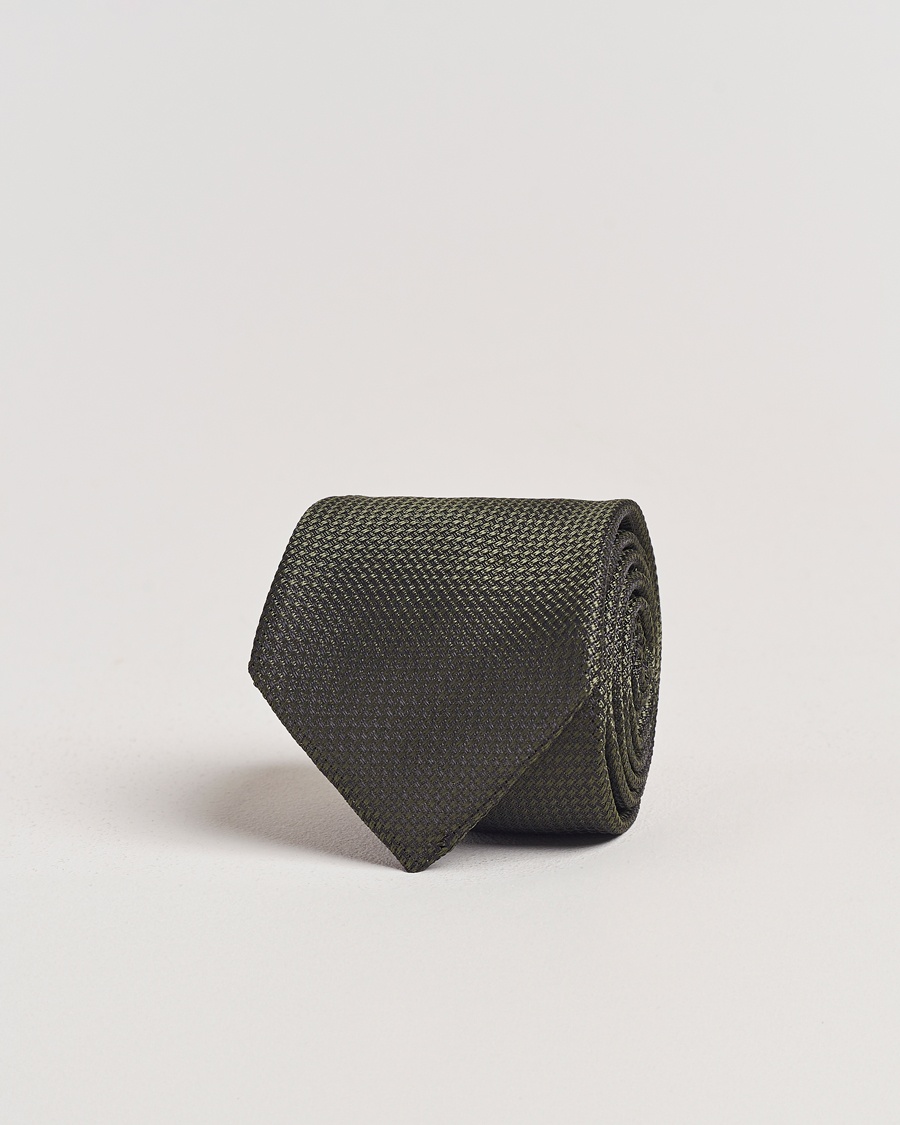 Morris Structure Tie Olive – Grün