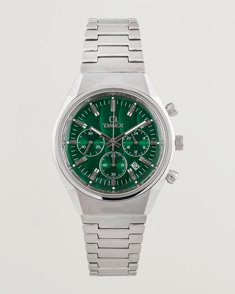 Timex Q Falcon Eye Chronograph 40mm Green Dial – Grün