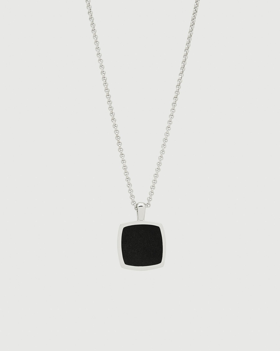 Tom Wood Cushion Pendant Onyx Silver – Silber