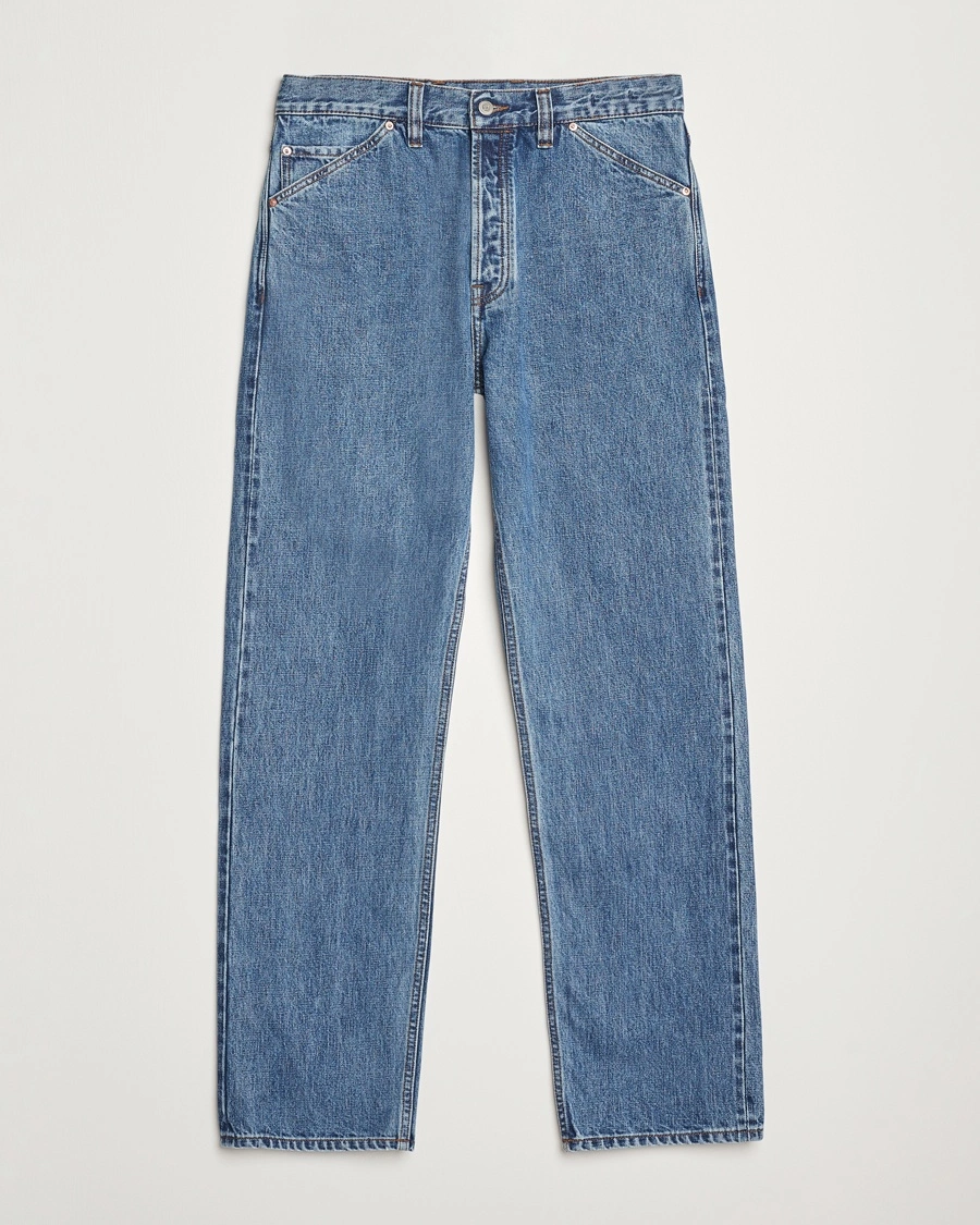 Drake's 5-Pocket Japanese Selvedge Jeans Bleach – Blau