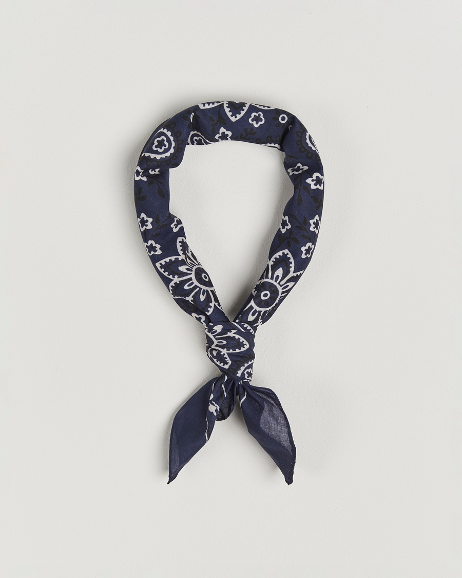 Drake's Drake'sClassic Paisley BandanaNavy – Blau