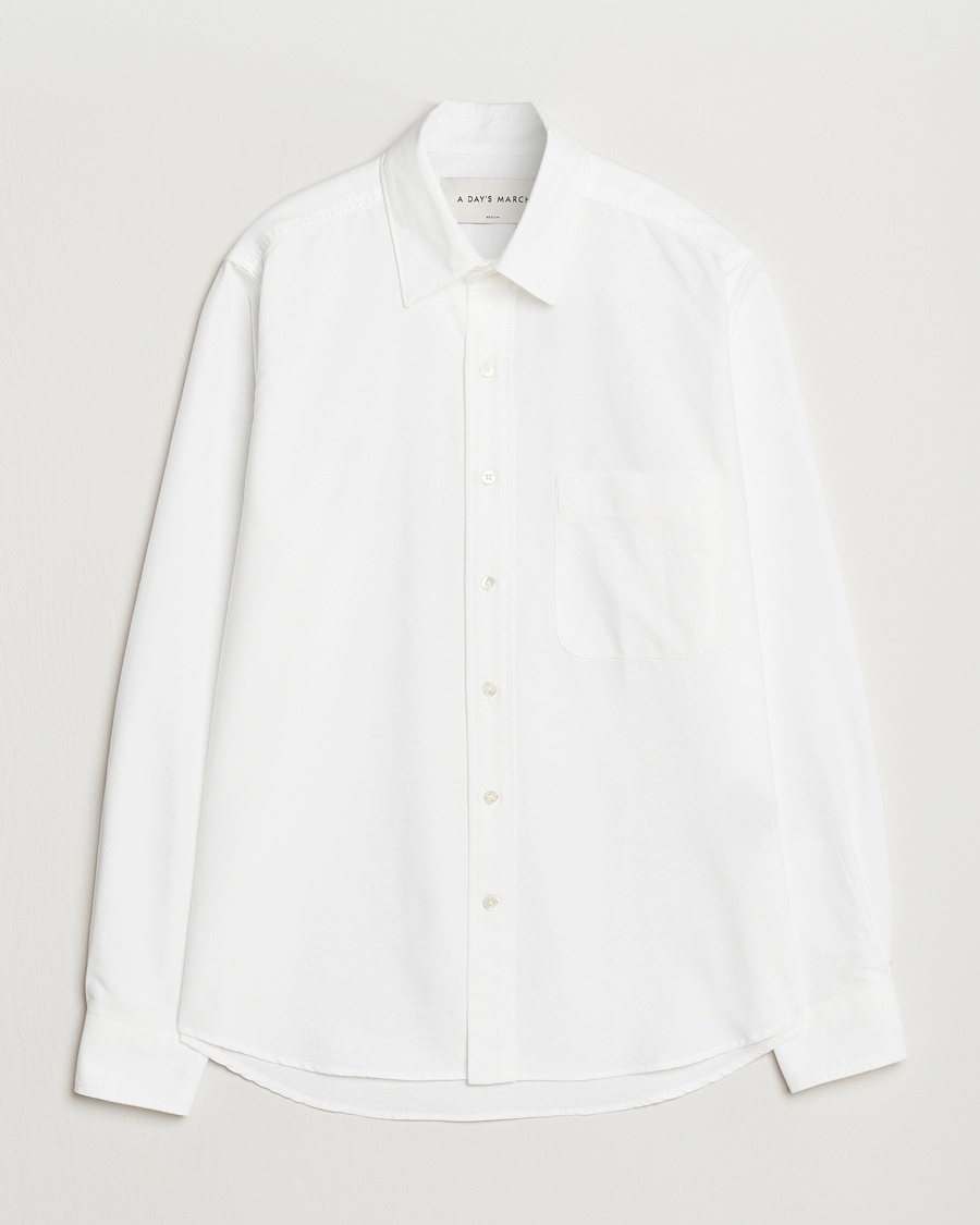 A Day's March Mason Dyed Oxford Shirt White – Weiß