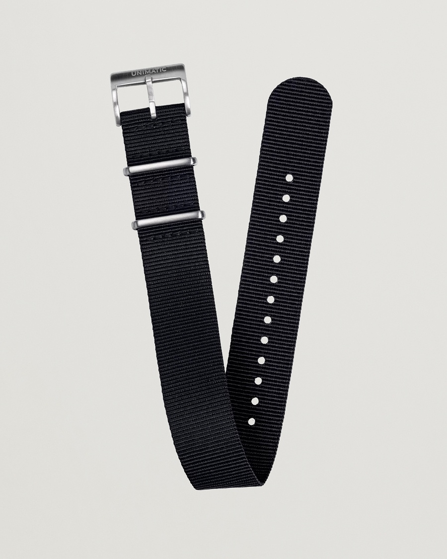 UNIMATIC Nylon Nato Steel 22mm Strap Black – Schwarz