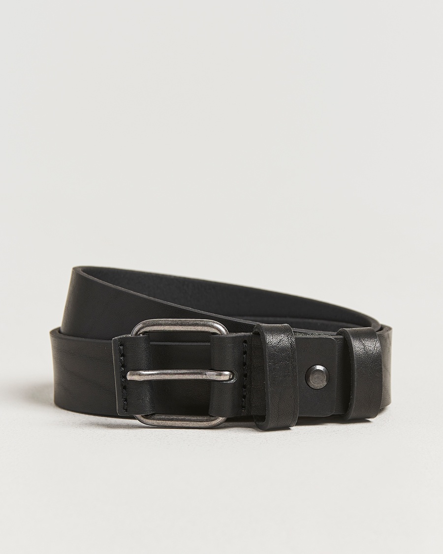 Nudie Jeans Dwayne Leather Belt Black – Schwarz