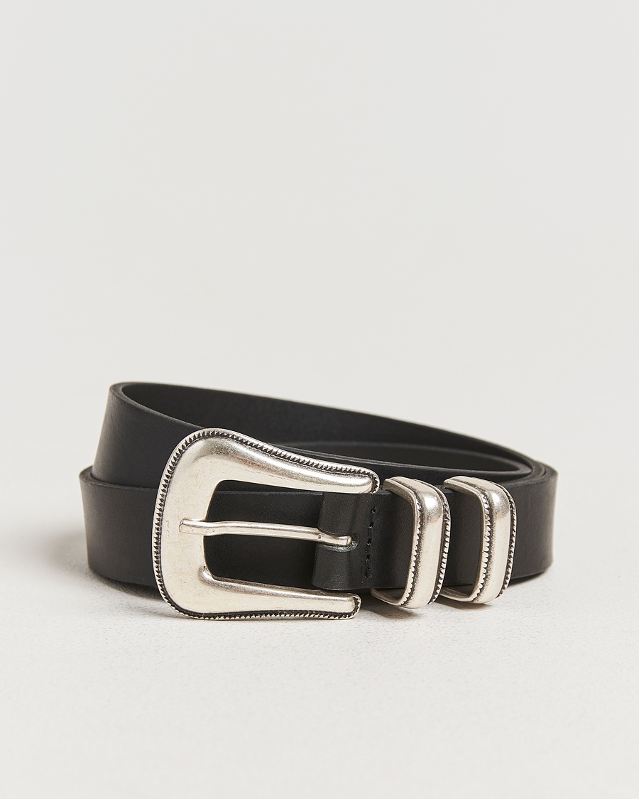 Nudie Jeans Western Silver Belt Black – Schwarz