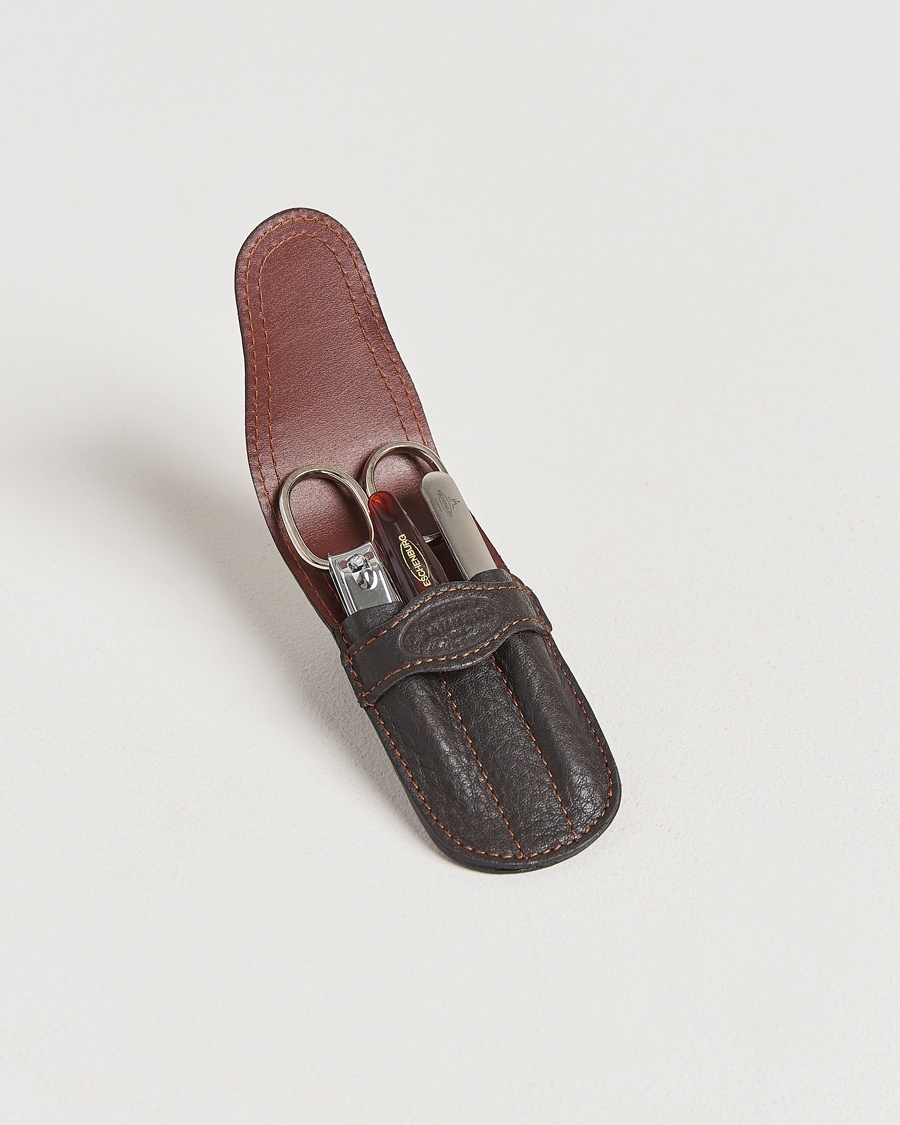 F. Hammann Small Manicure Set Dark Brown – Braun
