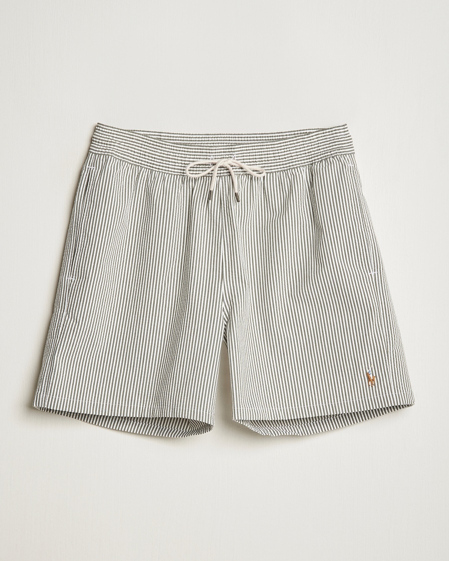 Polo Ralph Lauren Traveler Mid Trunk Seersucker Olive – Grün