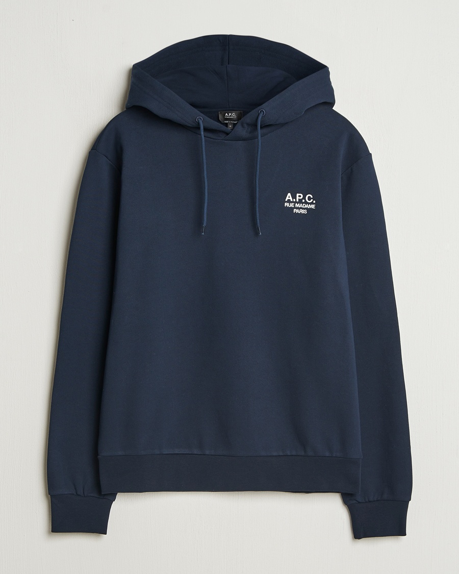 A.P.C. Rue Madame Hoodie Dark Navy – Blau