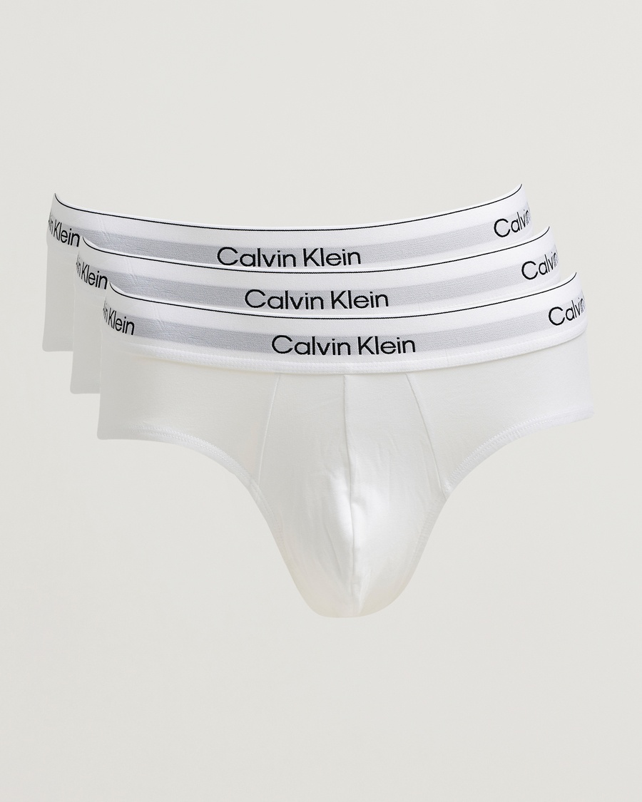 Calvin Klein 3-Pack Icon Cotton Stretch Hip Brief White – Weiß