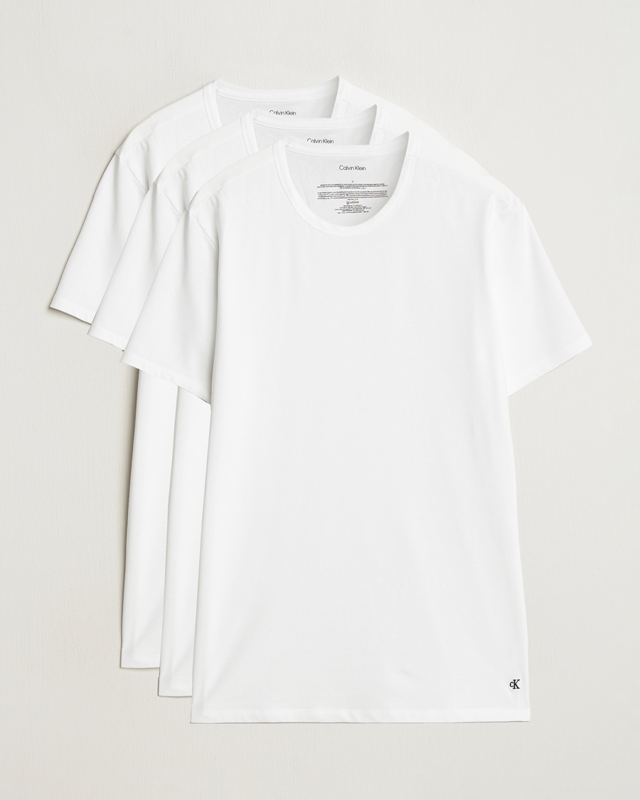 Calvin Klein 3-Pack Cotton Stretch Crew Neck T-Shirt White – Weiß