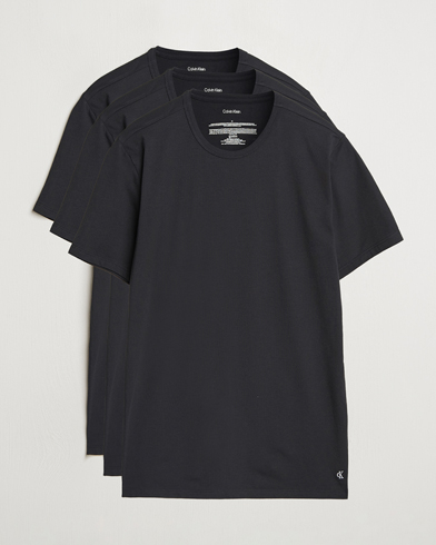 Calvin Klein 3-Pack Cotton Stretch Crew Neck T-Shirt Black – Schwarz