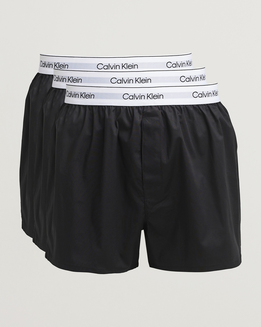 Calvin Klein 3-Pack Cotton Boxer Shorts Black – Schwarz
