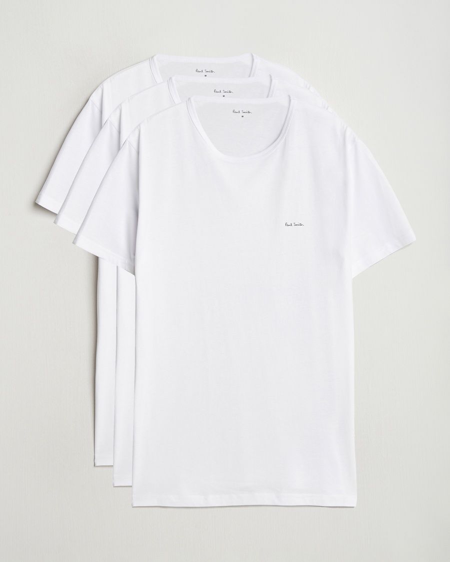 Paul Smith 3-Pack Crew Neck T-Shirt White – Weiß