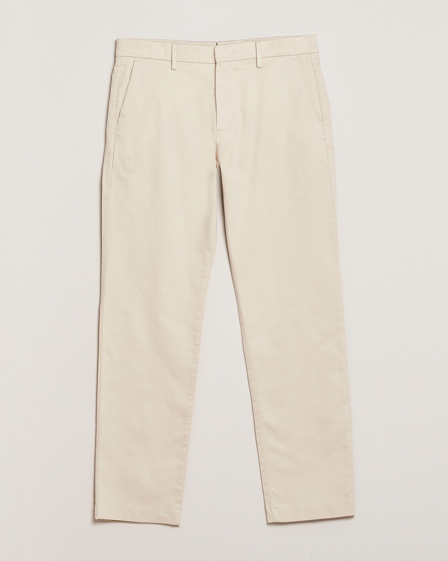 NN07 Theo Regular Fit Stretch Chinos Ivory – Weiß
