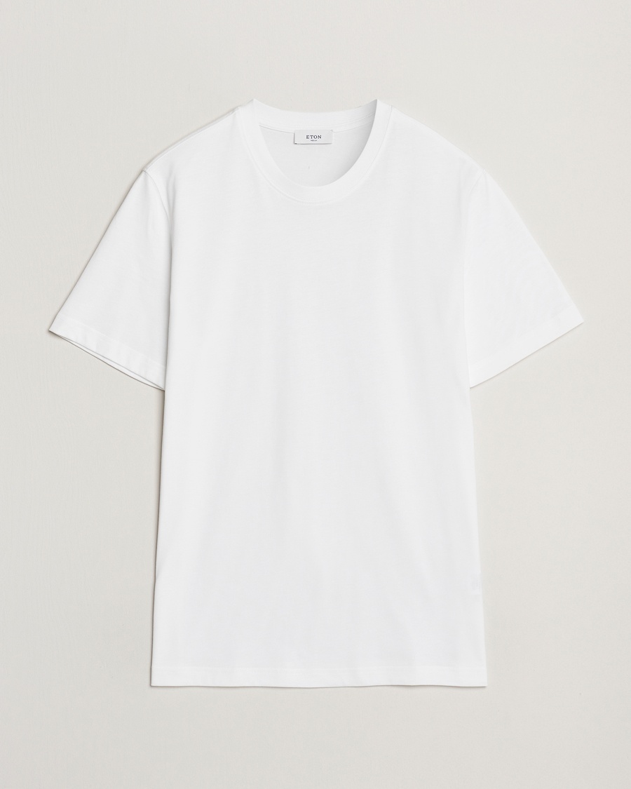 Eton Mercerized Jersey Crew Neck T-Shirt White – Weiß