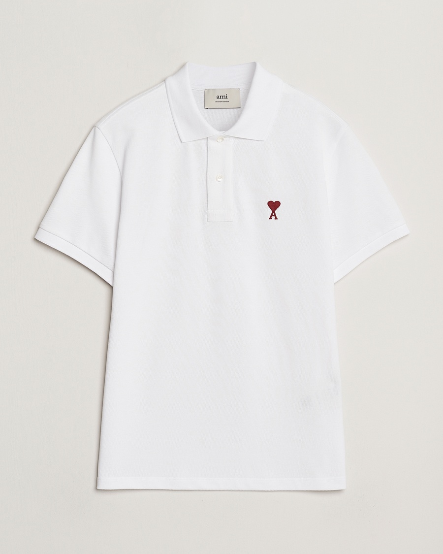 AMI Heart Logo Polo White – Weiß