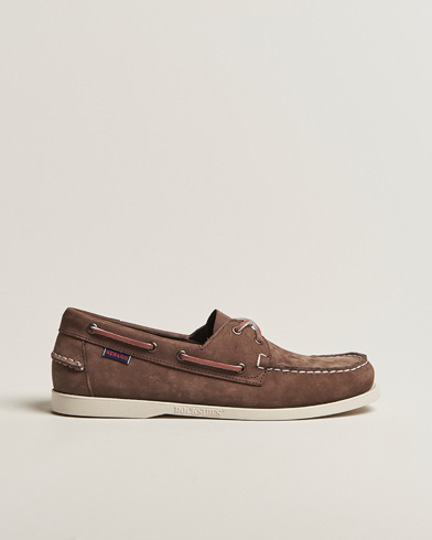 Sebago Docksides Portland Nubuck Boat Shoe Dark Brown – Braun
