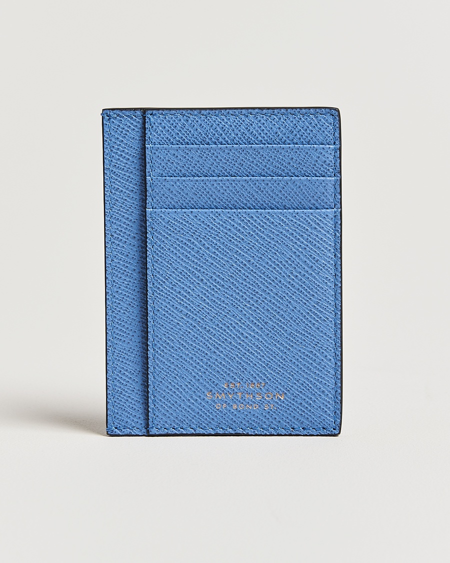 Smythson Panama 773 Cardholder Nile Blue – Blau