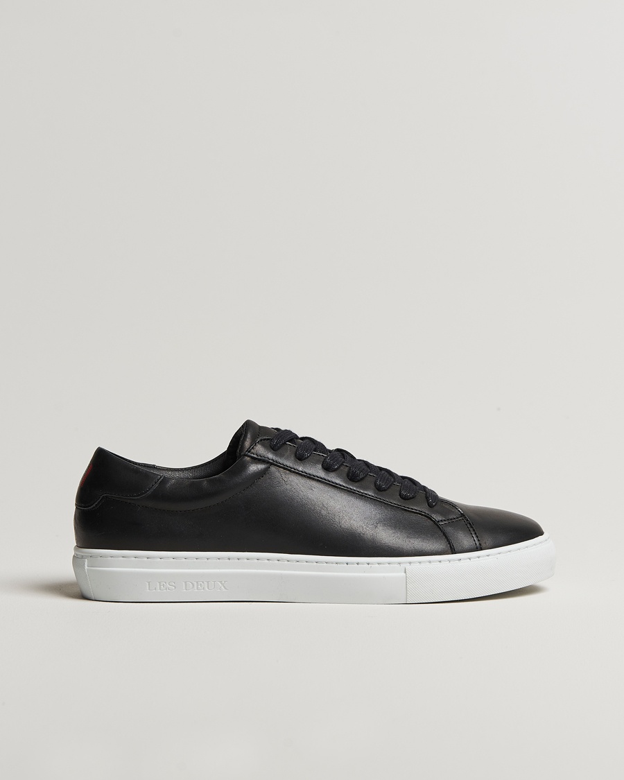 LES DEUX Theodor Leather Sneakers Black – Schwarz