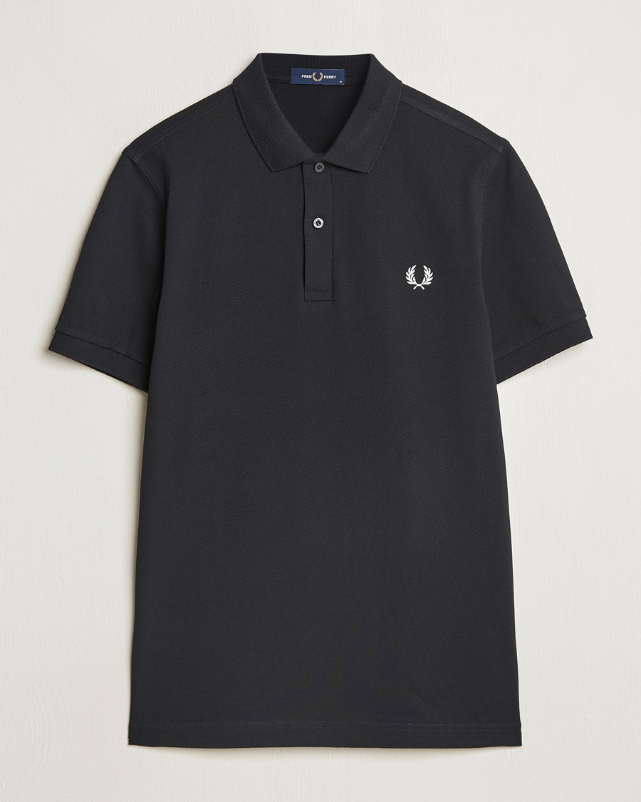 Fred Perry Plain Polo Shirt Black – Schwarz