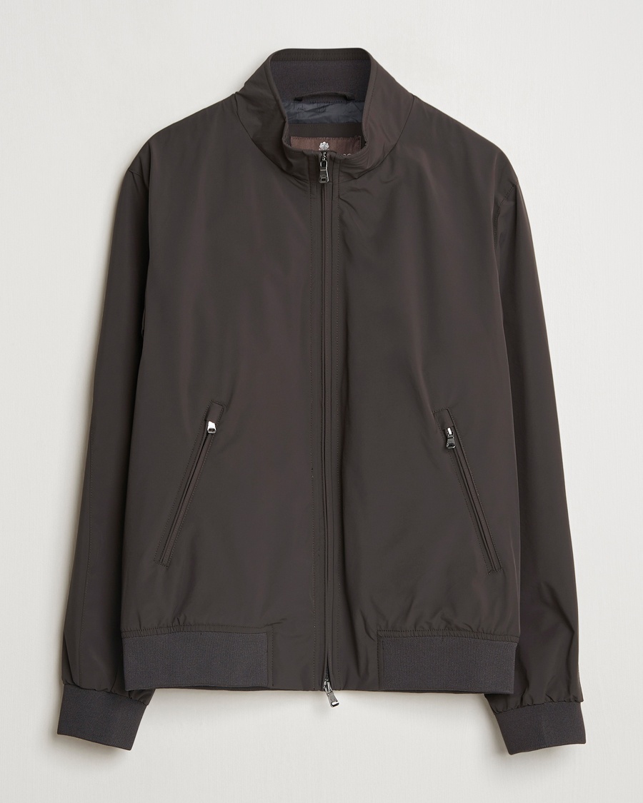 Oscar Jacobson Bomber Nylon Jacket Brown – Braun