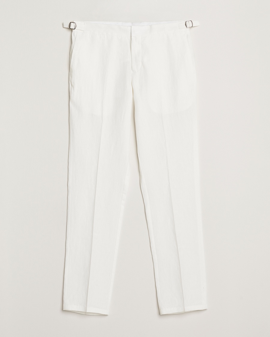 Orlebar Brown Griffon Italian Linen Trousers White Sand – Weiß
