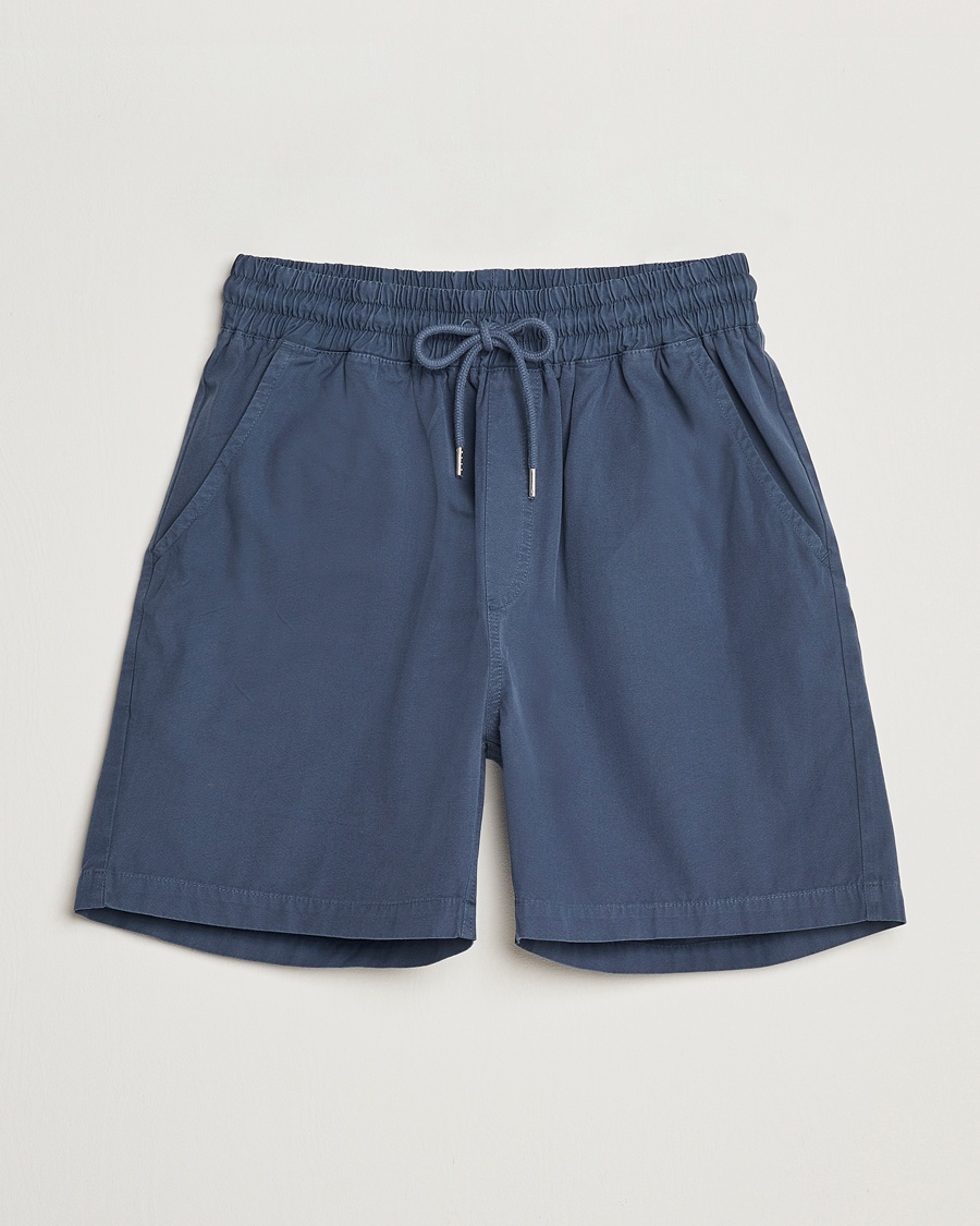 Colorful Standard Classic Organic Twill Drawstring Shorts Petrol Blue – Blau