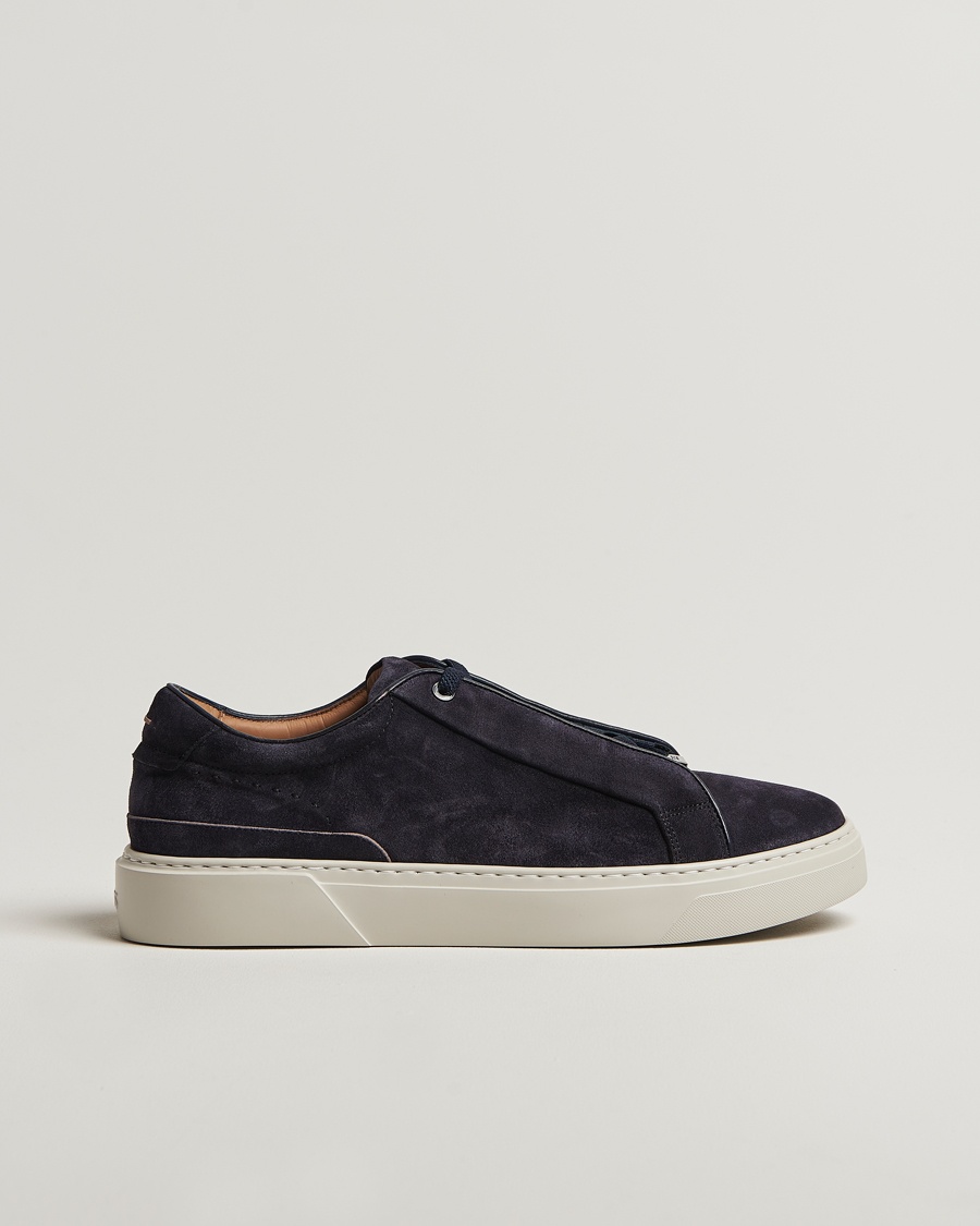 BOSS CAMEL Gary Suede Sneaker Dark Blue – Blau
