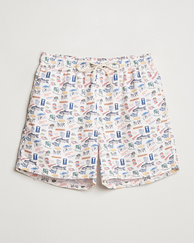 Ripa Ripa Printed Swimshorts Off White – Mehrfarbig