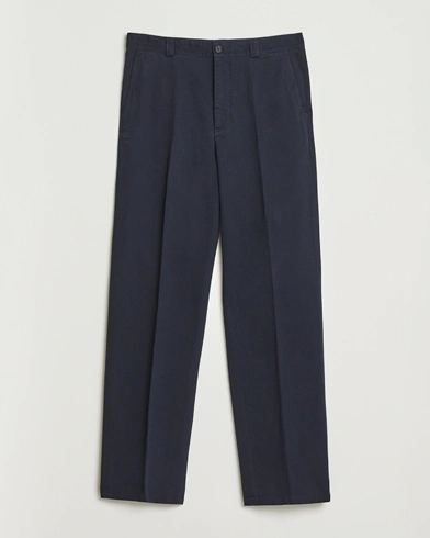 Filippa K Cotton Chino Trousers Navy – Blau