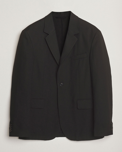 J.Lindeberg Alban Unlined Super Linen Blazer Black – Schwarz