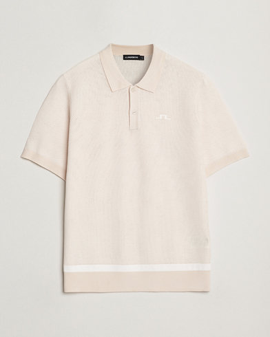 J.Lindeberg Reymond Structure Knit Polo Moonbeam – Beige