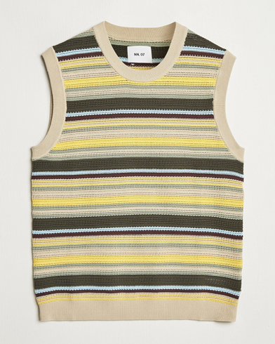 NN07 Huxley Knitted Striped Vest Multi – Mehrfarbig